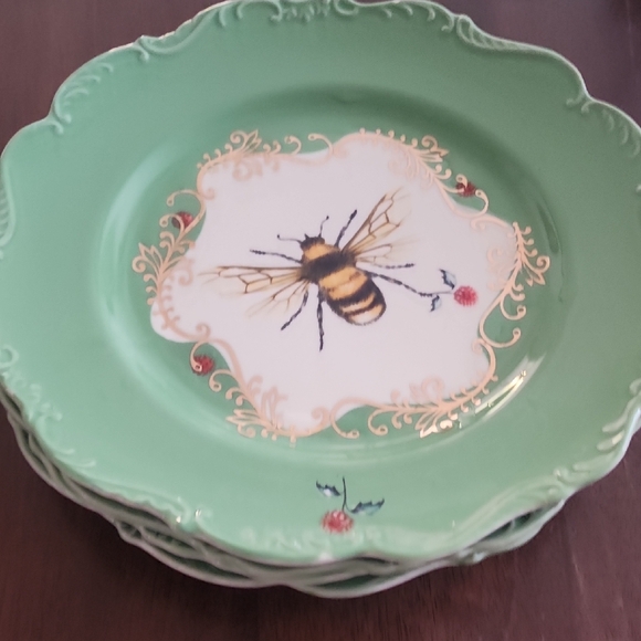 Anthropologie Lou Rota Bee Nature Table 8” Plates Set of Four - Picture 6 of 8